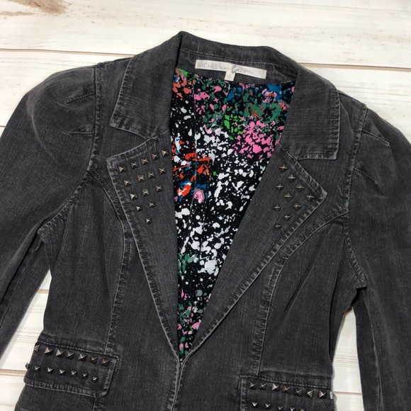 🚨Rachel Roy studded denim jean jacket - Picture 1 of 8